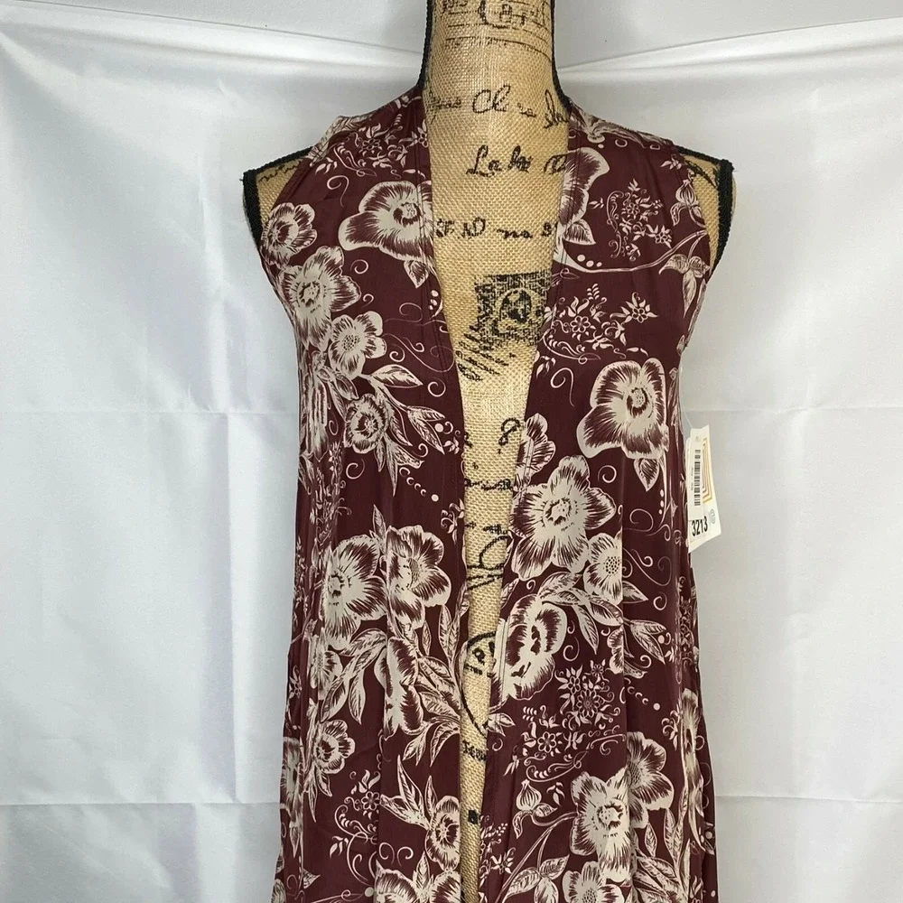 LuLaRoe Women's‎ Joy Vest Size XS Longline Sleeveless Multicolor (1271)
